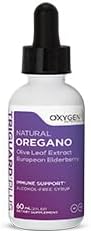 Triguard Plus Oil Of Oregano Leaf Extract, Olive Leaf Extract, Elderberry Extract Liquid Tincture Supplement 2 fl oz | Gut Health, Immune Support & Energy | Alcohol-Free | Organically Grown