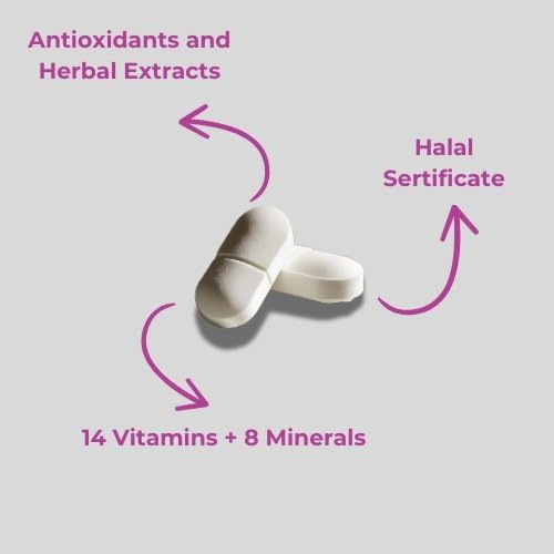Women's Multivitamin Mineral Complex Complete Daily Supportwith 14 Vitamins 10 Minerals Energy Immunity Bone Health Non GMO Gluten Free 60 Tablets