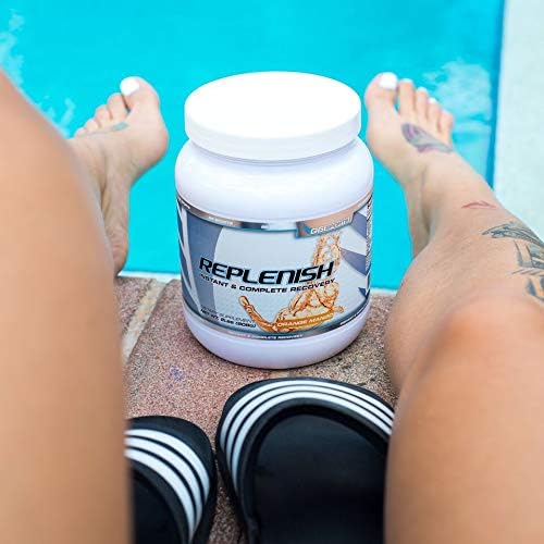 Nutrition Replenish Instant & Complete Recovery (Post Workout Formula, 11g of BCAAs & EAAs, 20g Whey Protein, 1000mg Creatine MagnaPower, Zero Refined Sugars) – 2lb Jar – Orange Mango