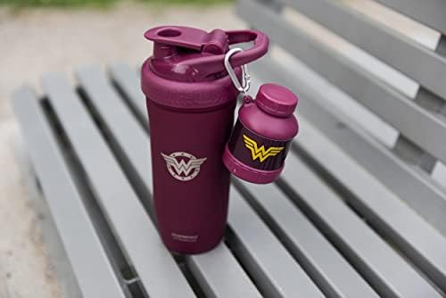 Smartshake Justice League Protein Powder Storage Container 50g Protein Shaker Bottle Funnel 110ml BPA Free Wonder Woman Gifts DC Comics Protein Shakes Bottle Storage for Women