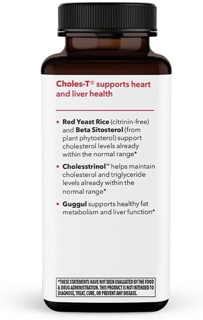 LifeSeasons - Choles-T - Cholesterol Support Supplement - Promotes Healthy Heart & Liver Function - Maintains Normal Levels - Red Yeast Rice, CoQ10, Guggul & Phytosterols - 90 Capsules