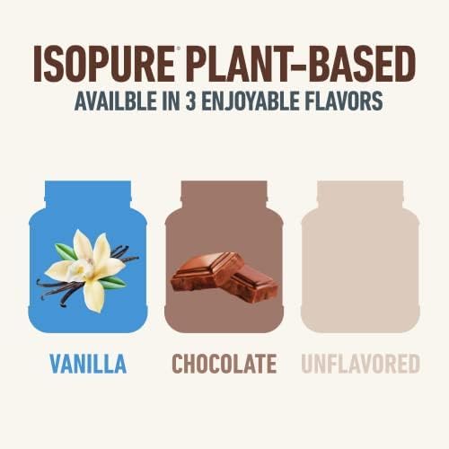 Isopure Plant-Based Protein Powder, Lactose Free, Gluten Free, With Iron, Chocolate, 20g Plant Protein Per Serving, 1.37 Lbs, 20 Servings