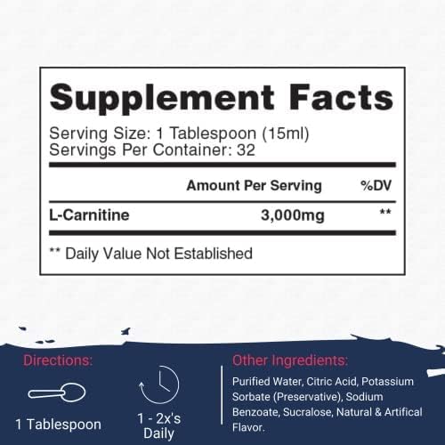 Gaspari Nutrition Liquid L-Carnitine 3000, Stimulant Free, Increased Metabolism, Enhanced Energy, Non GMO, Gluten Free, BPA Free (32 Servings, Sour Watermelon)