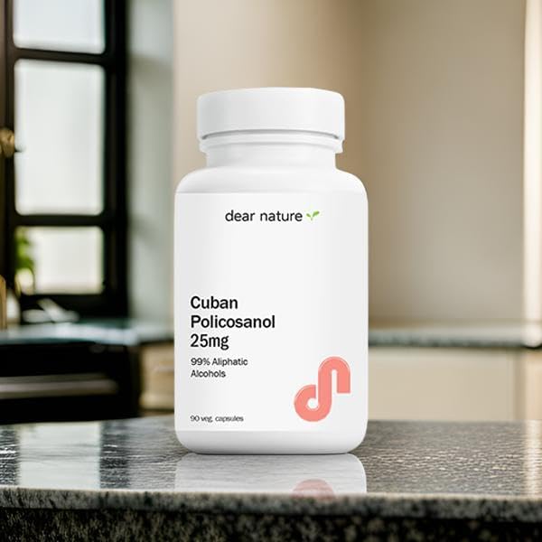 Cuban Policosanol 25mg, 90 Vegetable Capsules (Pack of 1)