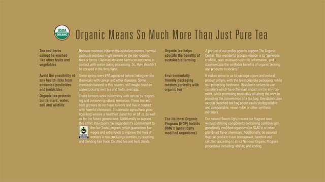 Davidson's Organics, Moringa Chamomile Lavender, 100-count Individually Wrapped Tea Bags