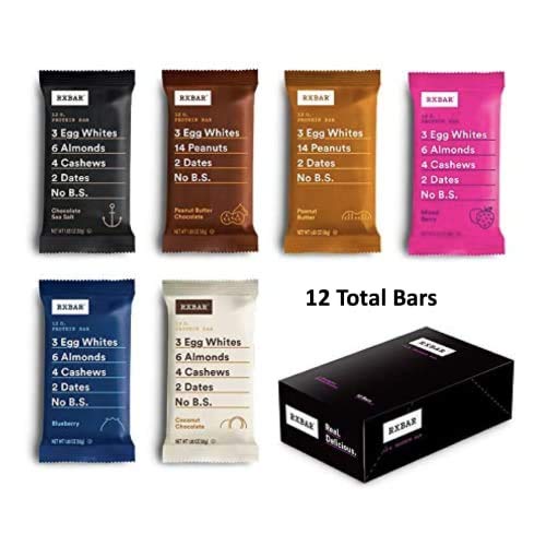 RXBAR Protein Bars, Protein Snack, Snack Bars, Variety Pack (12 Bars)