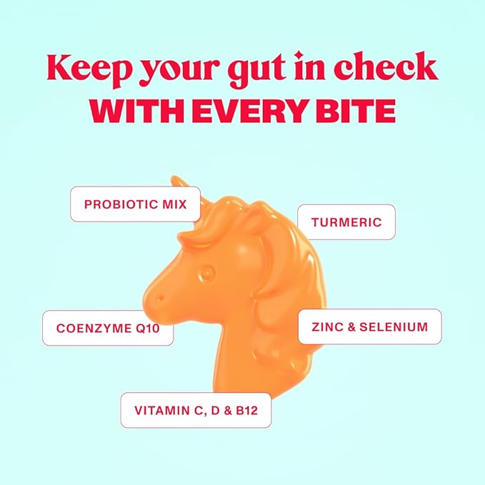 Probiotic Gummies - Fiber Gummie for Adults and Probiotics Digestive Health Gummies for Women with Turmeric Root Extract - Non-GMO Vegan Vitamins