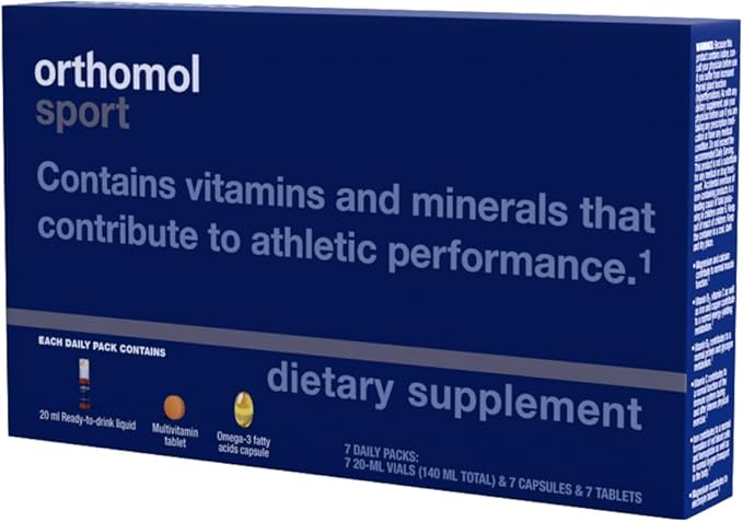 Orthomol Sport, 7-Day Supply, Premium Sports Nutrition Supplement with Vitamins A, B, C, D, E, Zinc, Iodine, Coenzyme Q10, L-Carnitine, Omega-3, and Essential Minerals for Optimal Performance