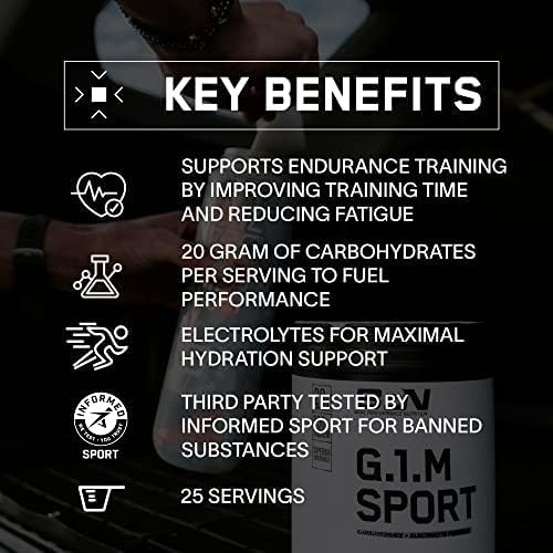 BARE PERFORMANCE NUTRITION, BPN G.1.M Go One More Sport, Endurance Training Fuel, Superior Carbohydrate & Electrolytes Powder Formula, Reduce Fatigue, Orange, 25 Servings
