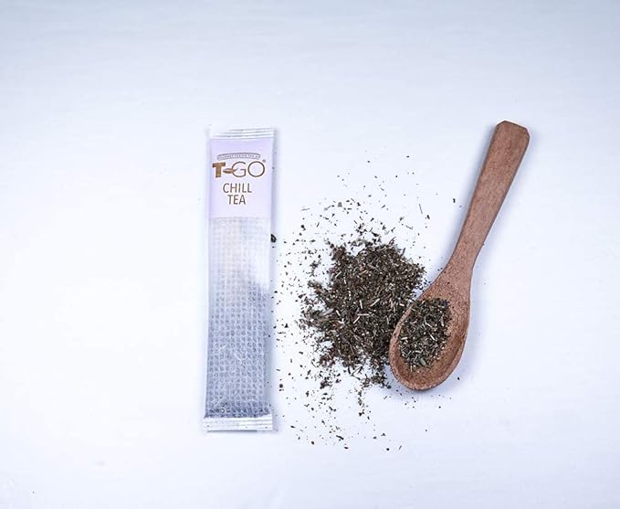 T-Go Chill Tea Calming Herbal Tea Sticks Organic Lavender Chamomile Relaxing Stress Relief Antioxidant Rich Decaf 15 Tea Sticks Pack of 1