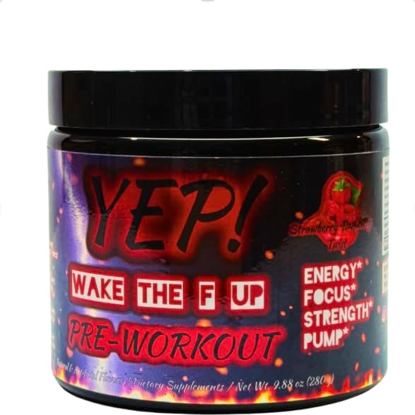 YEP Wake The Faith Up Pre-Workout - Strawberry Raspberry Twist - 40 Servings