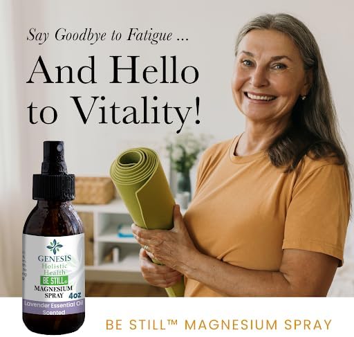 Genesis Organic Magnesium Spray 4oz – Lavender Infused Pure Magnesium Oil for Foot Care, Relaxation, and Restful Sleep – Natural, Made in USA