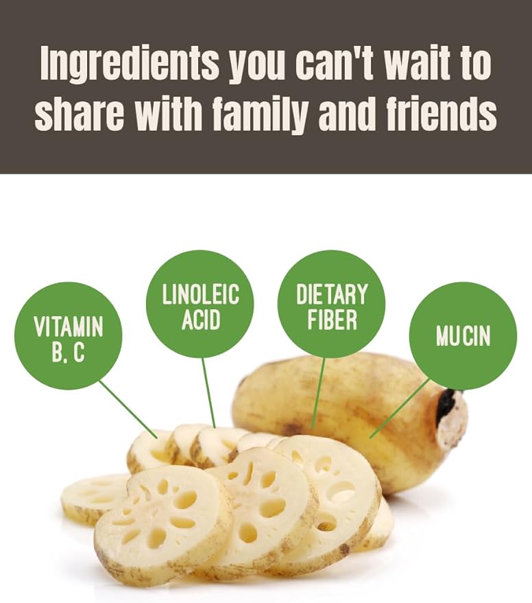 Korean Lotus Root Powder Contains Amino Acid Vitamin B, C Arginine Mucin for Baking & Drinks 300g