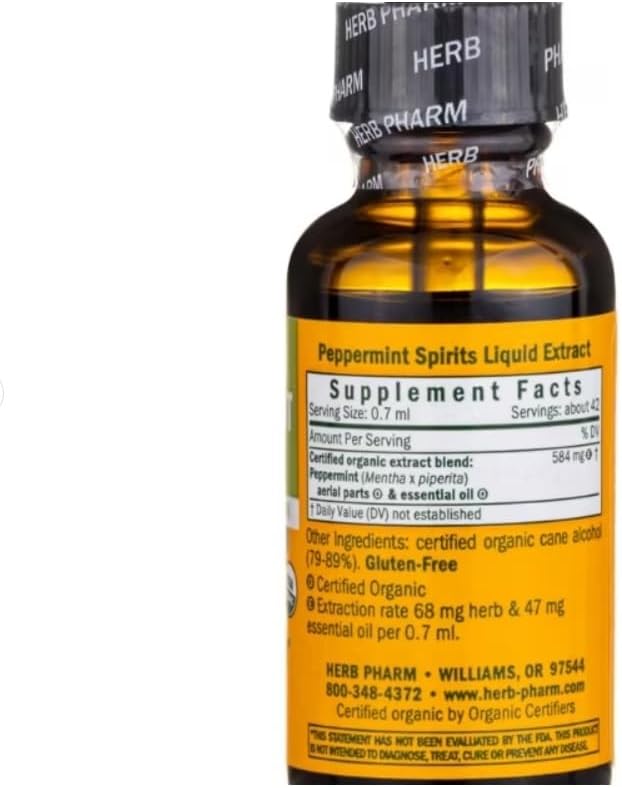 Herb Pharm Peppermint Spirits Extract - 1 Oz, 2 pack