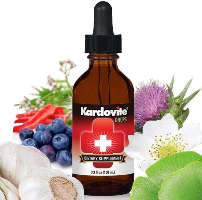 Herbal Circulation Support Drops 100ml with Hawthorn, Garlic, Ginkgo, Cayenne, Milk Thistle, Bilberry & Valerian