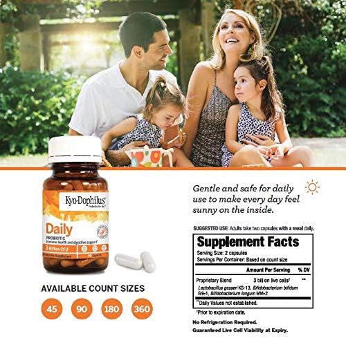 Kyo-Dophilus Daily Probiotic, Immune and Digestive Support, 180 capsules