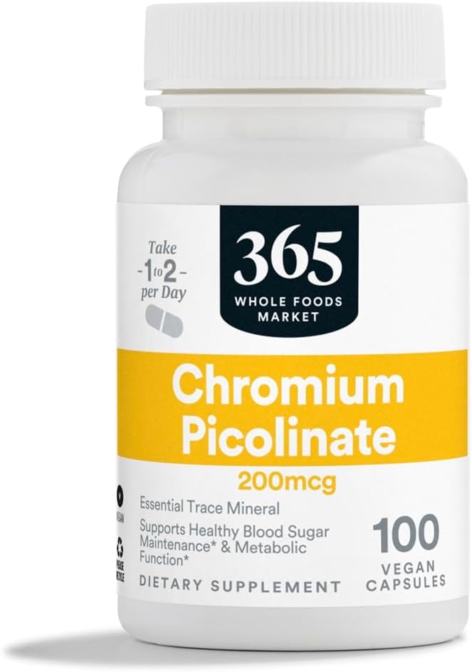 365 by Whole Foods Market, Chromium Picolinate 200MCG, 100 Veg Capsules