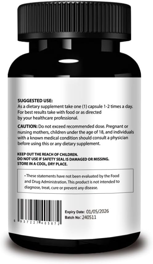 Weijia Yitong Ge Ali 500mg 90 Capsules - Tribulus terrestris and biotin, Vegetarian Capsules, Gluten Free, Potent Extract