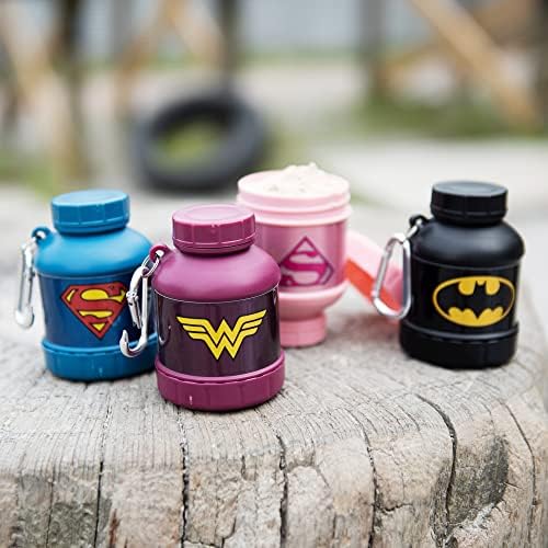 Smartshake Justice League Protein Powder Storage Container 50g Protein Shaker Bottle Funnel 110ml BPA Free Wonder Woman Gifts DC Comics Protein Shakes Bottle Storage for Women