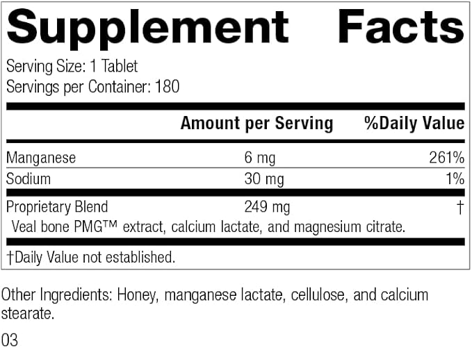 Standard Process Inc. Biost - Teeth and Bone Health Supplement with Whole Food Magnesium Citrate, Calcium Lactate, Manganese - 180 Tablets
