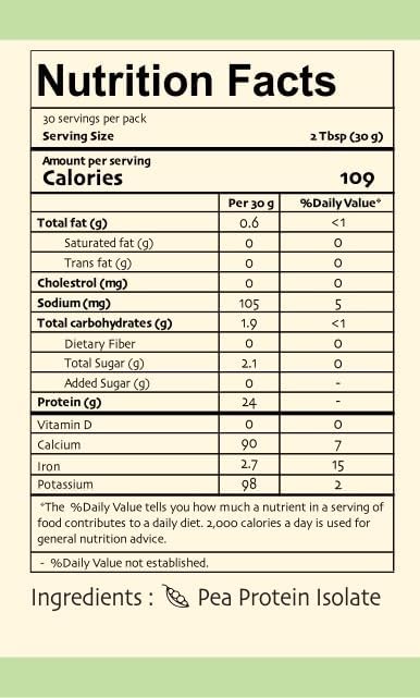 HYE FOODS Premium Pea Protein Powder | 2 lb | Vegan Protein Powder | Gluten Free | Unflavored | Easy to Digest | 100% Peas | 30 Servings