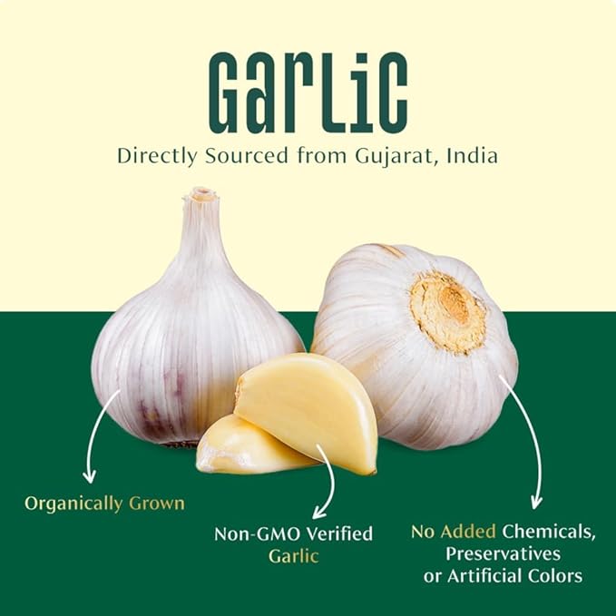 VAHDAM, Garlic Granules (2.47oz) 100% Raw Granulated Garlic (Allium Sativum) from India | Non GMO, Gluten Free, Dried Garlic | Aromatic & Pungent | Direct from Source