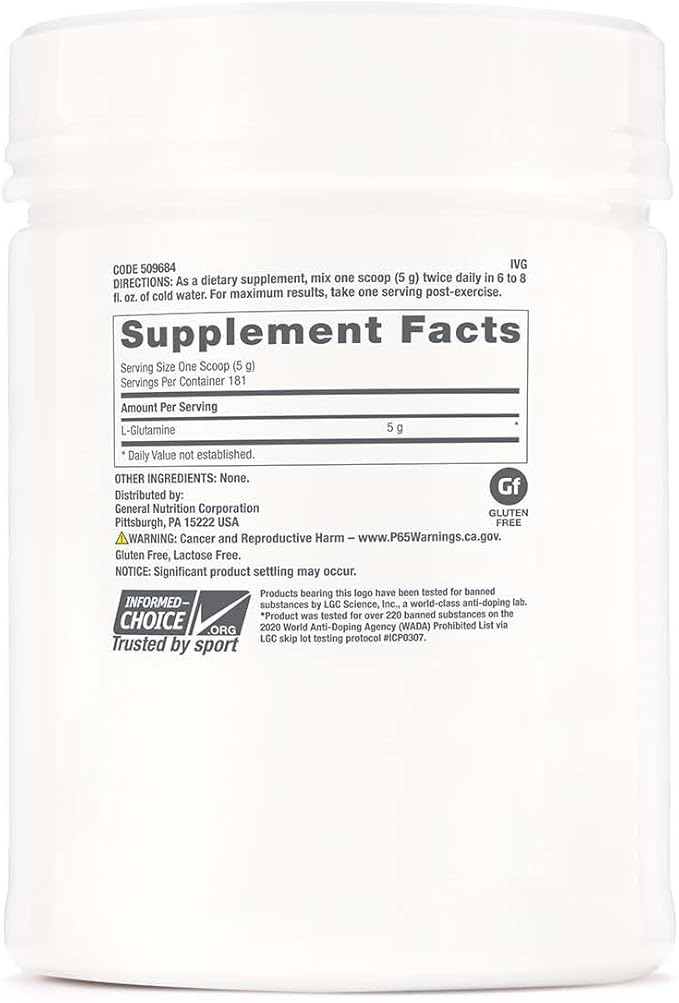 GNC Pro Performance L-Glutamine 5000mg - Unflavored (181 Servings)