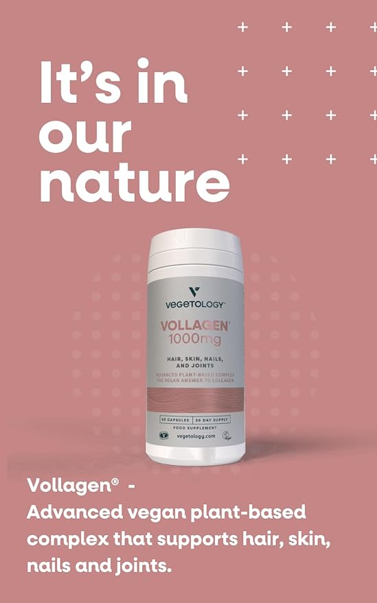 Vollagen Plant Based Complex – Plant Based Protein Alternative to Collagen – Amazing Hair Skin Nails Supplement – Delivers a Complex of Amino Acids (1000 mg - 60 Tablets)