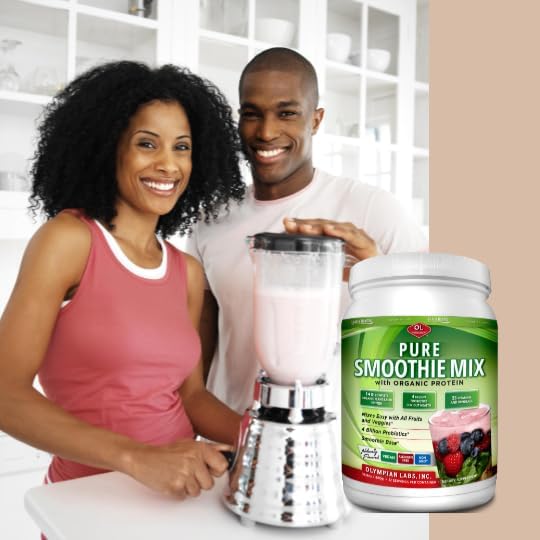 Olympian Labs Pure Smoothie Mix, Pea Protein Powder Plus Probiotics, Vitamins, Minerals, CLA, & Flax Seed.