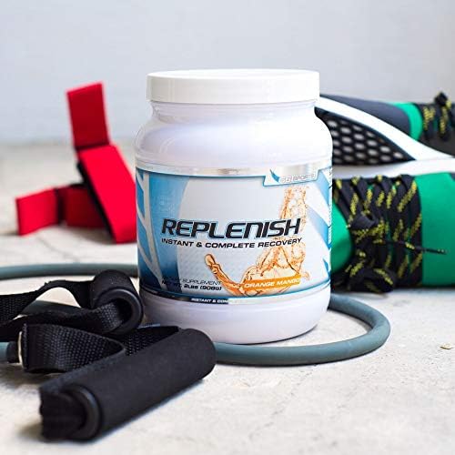 Nutrition Replenish Instant & Complete Recovery (Post Workout Formula, 11g of BCAAs & EAAs, 20g Whey Protein, 1000mg Creatine MagnaPower, Zero Refined Sugars) – 2lb Jar – Orange Mango