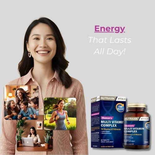 Women's Multivitamin Mineral Complex Complete Daily Supportwith 14 Vitamins 10 Minerals Energy Immunity Bone Health Non GMO Gluten Free 60 Tablets