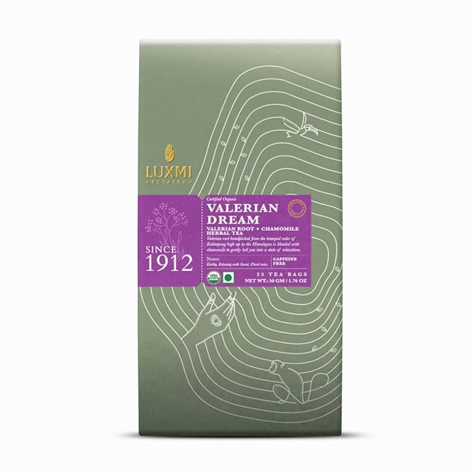 Luxmi Estates - Sleep & Relaxation Variety Tea Pack (2 Pack) - With Valerian Root, Rose, Hibiscus Lavender Stress Relief, Bedtime & Comforting Chamomile - Caffeine Free - 50 Organic Herbal Tea Bags