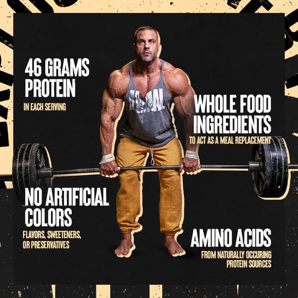 Animal Meal - Protein Shake with Whole Food Ingredients, Aids in Muscle Recovery with Egg White, Beef & Pea Protein Blend, Vanilla Flavor, 5 lbs