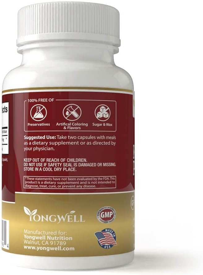 Panax Ginseng Capsules, Extra Strength 1200mg (100 Veggie Capsules)
