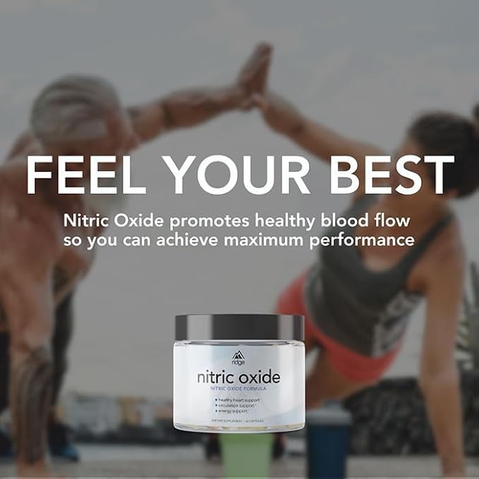 Nitric Oxide Booster Heart, Circulation and Blood Pressure Support with L-Citrulline, L-Arginine, and Energy Enhancers