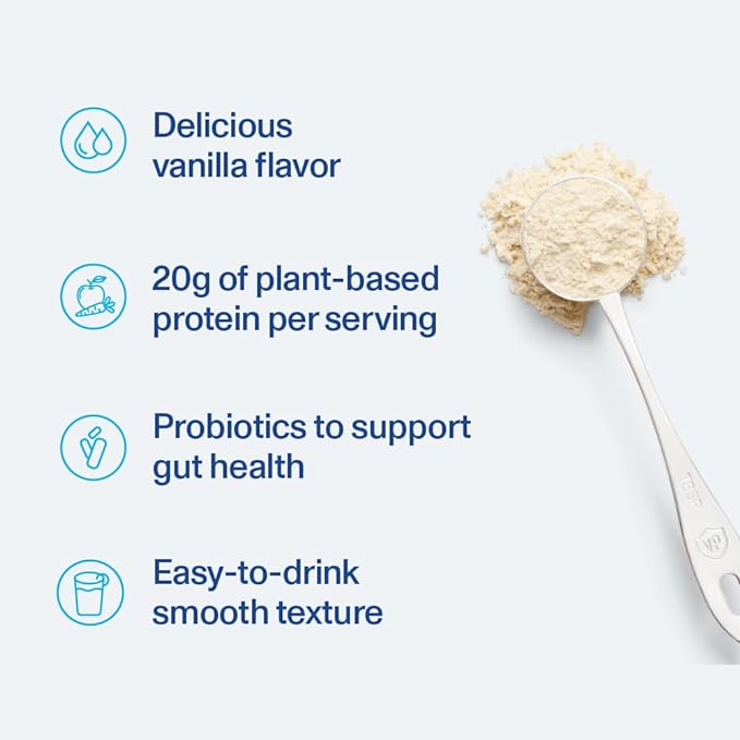 Vital Proteins Protein Powder – 20g Plant Based Protein with Chickpea – 1B CFU Probiotic for Gut Health, No Added Sugar – Vanilla, 15 oz