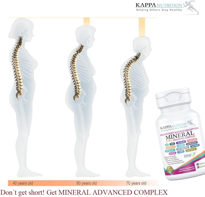 KAPPA NUTRITION (90 Capsules,Vitamin K2, Vitamin D3, Zinc, Selenium, Vanadium, Copper, Manganese, Potassium, Molybdenum, Calcium, Chromium, Iodine, Boron, Mineral 13 in 1 Advanced Complex, from