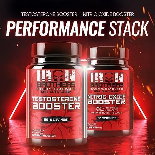 Iron Brothers Supplements Nitric Oxide Booster | Extra Strength Pumps Supplements | Pre-Workout with L-Arginine | Maximum Blood Flow & Vascularity | Increase Muscle Pumps, Energy & Endurance - 30 days