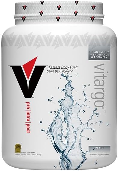 Vitargo Carbohydrate Powder, 2X Faster Absorbing, 4.4 LB Plain, Pre, Intra & Post, Sugar-Free Complex Carb Powder for Recovery, Endurance & Muscle Gain, Made in USA