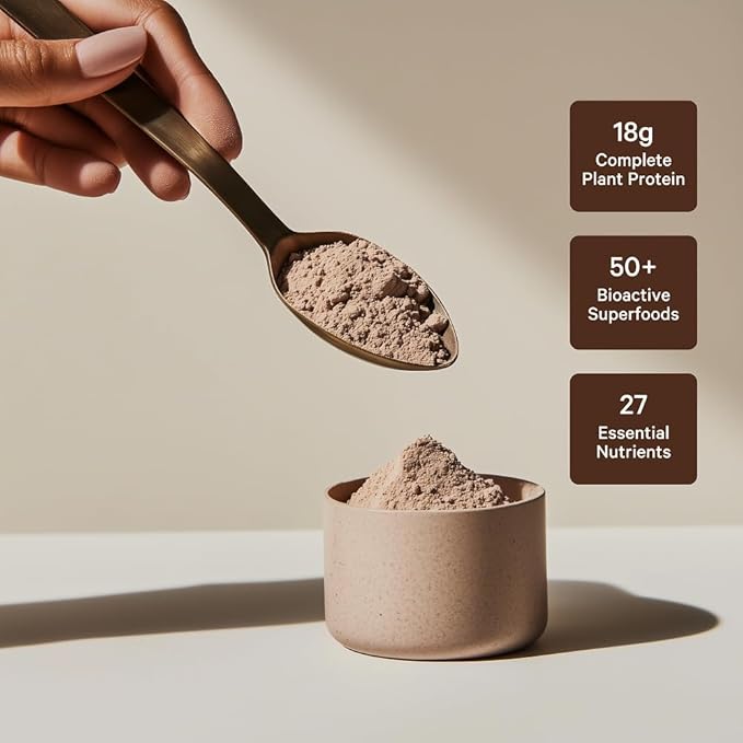 LyfeFuel Essentials Nutrition Shake - Not Your Average Meal Replacement Powder | 50+ Superfoods, Vegan Protein, Vitamins & Minerals | Low Carb Plant Based Breakfast Shake | Chocolate Flavor
