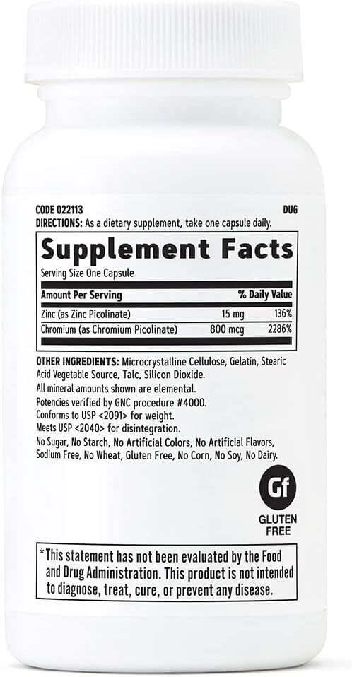 GNC Ultra Chromium Picolinate 800mcg | 60 Capsules
