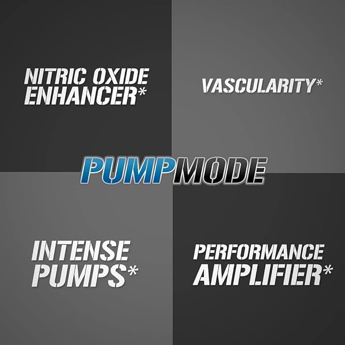 EVL PumpMode Nitric Oxide Supplement - Nitric Oxide Booster Pump Pre Workout Powder with Glycerol and Betaine for Muscle Recovery Growth and Endurance - Stim Free Pre Workout Drink (Furious Grape)