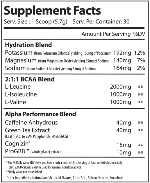 Amino NRG+ BCAA Amino & Energy Recovery Powder - Hydration Blend with Electrolytes - Focus Blend for Optimal Performance Support in Men & Women (30 Servings, Peachy Mango)