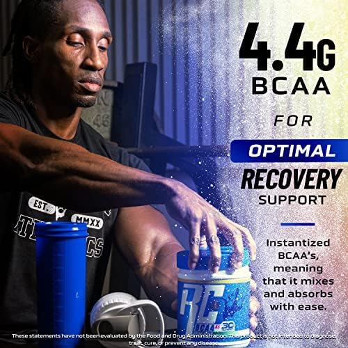Ronnie Coleman's BCAA XS Powder with EAAs, Branched Chain Amino Acids Post Workout Muscle Recovery, Sugar Free Hydration Drink for Women and Men, Tropical Punch, 30 Servings
