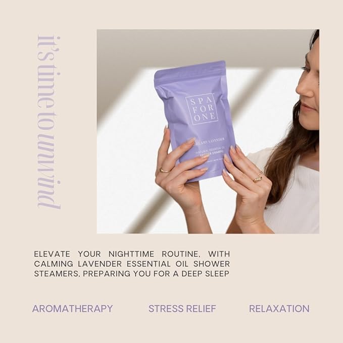 Shower Steamers Aromatherapy 15 Pack - Lavender Natural Essential Oils for Mothers Day, Birthday Gifts for Mom, Relaxation Stress Relief Travel Essentials for Women & Men