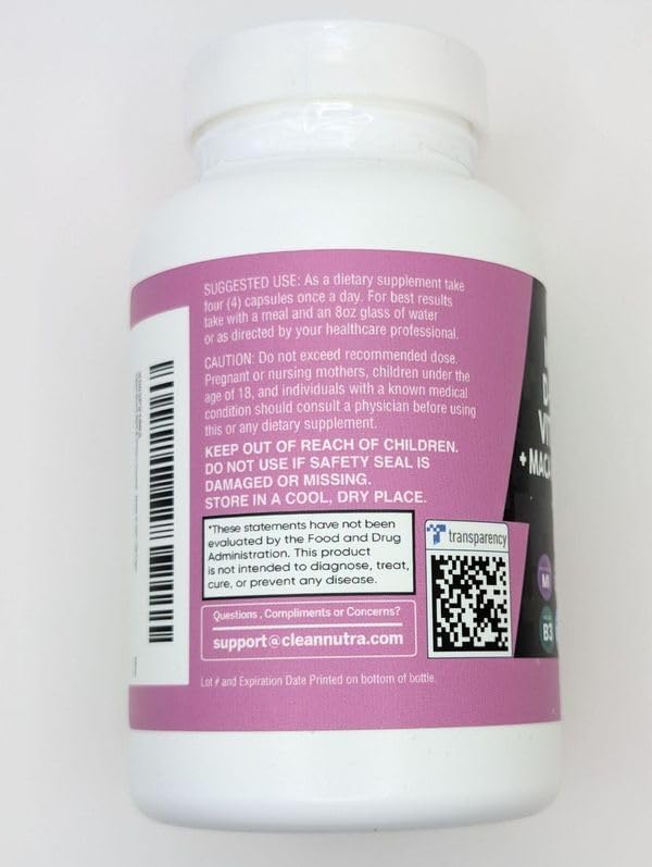 Clean Nutraceuticals Myo-Inositol & D-Chiro Inositol 2050mg Fertility Supplement 40:1 Ratio - Prenatal Vitamins for Women with Ashwagandha Maca Root Vitex Chasteberry Iron DHA Folic Acid DIM Zinc (1)