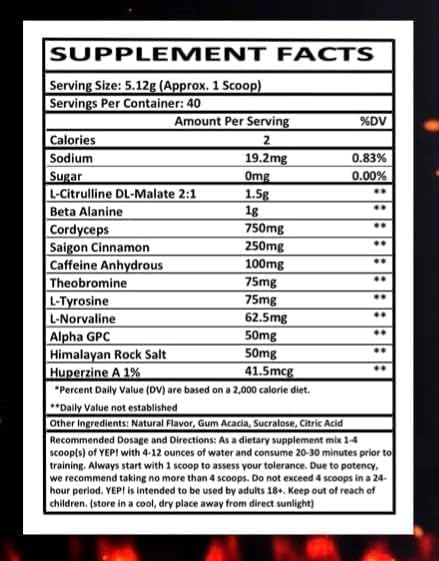 YEP Wake The Faith Up Pre-Workout - Strawberry Raspberry Twist - 40 Servings