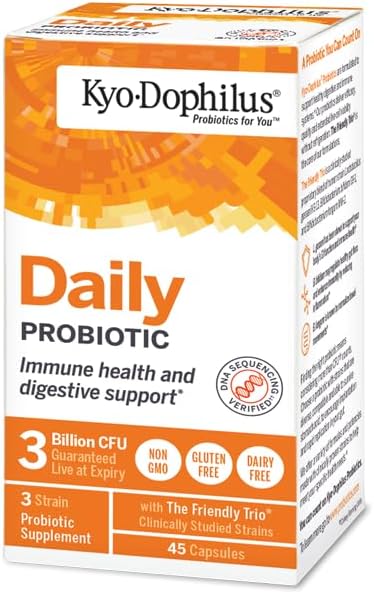 Kyo-Dophilus Daily Probiotic, Immune and Digestive Support*, 45 capsules (Packaging may vary)