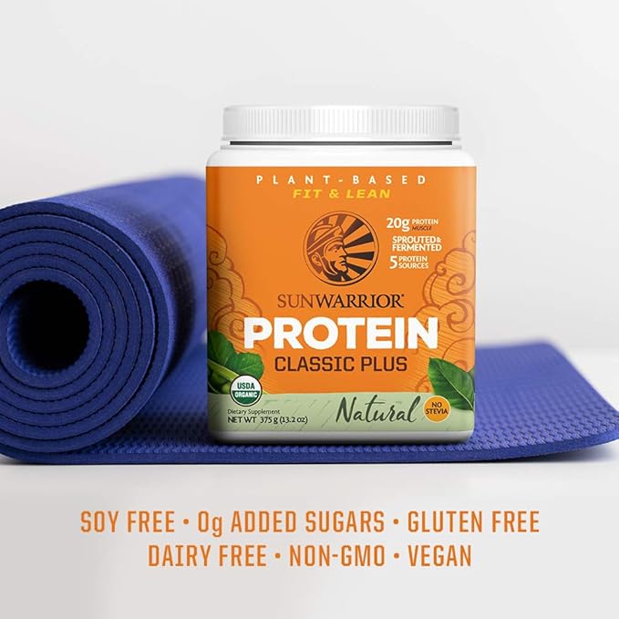 Clean Vegan Protein Powder Unflavored | Organic Protein Powder Plant Based Formula with 5 Superfood Blend Sprouted & Fermented | Non-GMO Low Carb Soy Dairy & Gluten Free (Unflavored, 15 Servings)