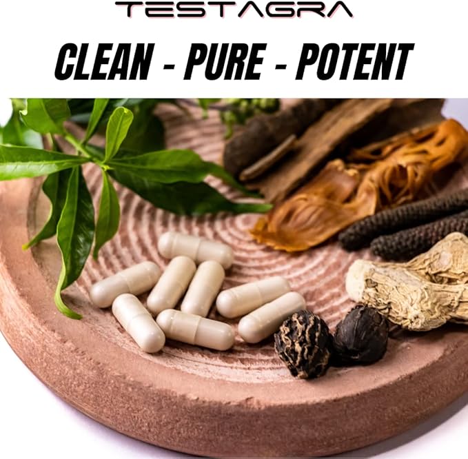TESTAGRA Testosterone Booster for Men. 10X Concentrated- 90 Capsules - Increase Lean Muscle Energy Drive Strength. Saw Palmetto, Tribulus, Tongkat Ali, Horny Goat Weed, Zinc
